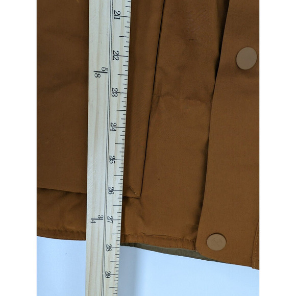 REI Cooperative Mens XXL Rust Orange Wallace Lake Down Vest Fleece Collar Puffer - Picture 8 of 8